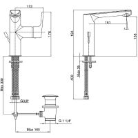 Смеситель для раковины E.C.A. Luna Хром арт-102108973EX — фото 2, Смесители для раковины