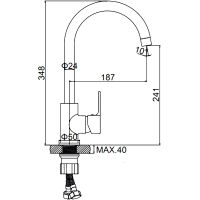 Смеситель для кухни Ledeme H03W 4003-WL Белый Хром — фото 2, Смесители для кухни