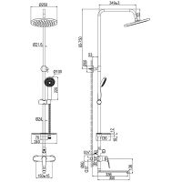 Душевая система Lemark Linara LM0462CF Хром — фото 2, Душевые стойки