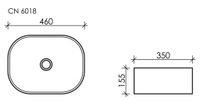 Раковина-чаша Ceramicanova Element 46 CN6018 Белая — фото 20, Раковины накладные