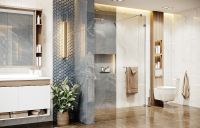 Товар: Душевая перегородка Ambassador Walk-in 100х200 15031106 профиль Хром стекло прозрачное - фото 3 Душевая перегородка Ambassador Walk-in 100х200 15031106 профиль Хром стекло прозрачное — фото 3, Душевые перегородки