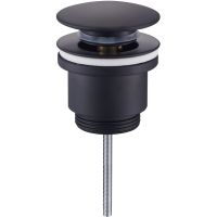 Донный клапан Raglo R600.01.06 click-clack Черный матовый — фото 1, Раковины и столешницы. Выпуски для умывальников