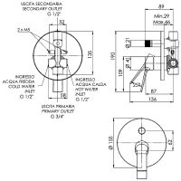Смеситель для душа Remer Slash SL09H Хром — фото 2, Смеситель для душа