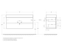 База под раковину подвесная CEZARES MOLVENO 46-120-2C-SO-LG — фото 2, Тумбы под раковину