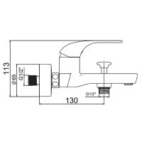 Товар: Смеситель для ванны Laparet Lisera Pro N2038529LPT Черный - фото 2 Смеситель для ванны Laparet Lisera Pro N2038529LPT Черный — фото 2, Для душа и ванны