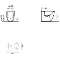 Товар: Биде GSI Pura 8862111 Белое - фото 3 Биде GSI Pura 8862111 Белое — фото 3, Биде