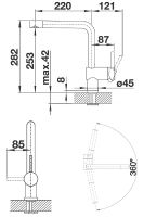 Товар: Смеситель для кухни Blanco Linus 516698 Антрацит - фото 2 Смеситель для кухни Blanco Linus 516698 Антрацит — фото 2, Смесители для кухни