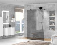 Душевая перегородка CEZARES LIBERTA-L-2-100-GR-NERO — фото 2, Душевые перегородки