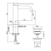 Смеситель для раковины Gattoni Circle Two 9142/91NO Черный матовый — фото 2, Смесители для раковины
