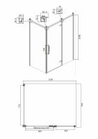 Товар: Душевой уголок Ambassador Royal 120x80 18015310-L профиль Золото стекло прозрачное с рисунком - фото 4 Душевой уголок Ambassador Royal 120x80 18015310-L профиль Золото стекло прозрачное с рисунком — фото 4, Душевые уголки
