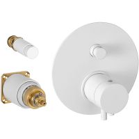 Товар: Смеситель для душа Remer Minimal Thermo NT09KBBO с термостатом Белый матовый - фото 3 Смеситель для душа Remer Minimal Thermo NT09KBBO с термостатом Белый матовый — фото 3, Смеситель для душа