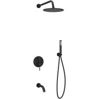 Душевая система Sancos Select SC3004MB Черная матовая — фото 1, Встраиваемые душевые комплекты