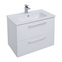 Товар: Тумба GIO, 80 см, подвесная, 2 ящика, белый глянец - фото 3 Тумба GIO, 80 см, подвесная, 2 ящика, белый глянец — фото 3, Тумбы под раковину