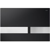 Клавиша смыва Iddis Unifix UNI06BCi77 Черная матовая Хром — фото 1, Кнопки смыва