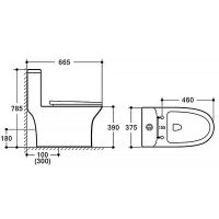 Товар: Унитаз моноблок Azario Sente AZ-8614 с бачком и сиденьем Микролифт - фото 4 Унитаз моноблок Azario Sente AZ-8614 с бачком и сиденьем Микролифт — фото 4, Напольные унитазы