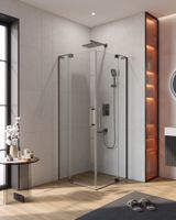 Душевой уголок CEZARES SLIDER-A-2-70/80-C-GM — фото 1, Квадратные душевые уголки