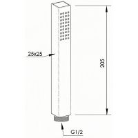 Товар: Ручной душ Remer 317SDNOX Черный матовый - фото 2 Ручной душ Remer 317SDNOX Черный матовый — фото 2, Лейки для душа
