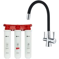 Смеситель для кухни Lemark Comfort LM3075C085 Хром Черный — фото 1, Смесители для кухни