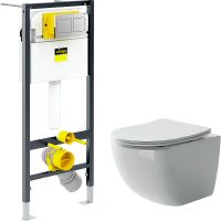 Комплект унитаза Ceramicanova Forma CN3009 с инсталляцией Viega Prevista Dry 8524.14 792596 с сидень — фото 1, Комплекты унитаз + инсталляция