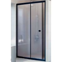 Душевая дверь Radomir Вита 140 1-63-6-0-0-1101 профиль Черный стекло матовое — фото 1, Раздвижные душевые двери