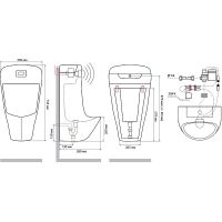 Товар: Писсуар Laguraty Sensor AR636 подвесной Белый - фото 3 Писсуар Laguraty Sensor AR636 подвесной Белый — фото 3, Писсуары