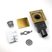 Товар: Душевой лоток Drain Leo-02-10 квадрат 100*100 Золото браш Ø 50 мм - фото 6 Душевой лоток Drain Leo-02-10 квадрат 100*100 Золото браш Ø 50 мм — фото 6, Трапы для душа