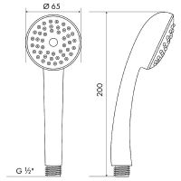 Товар: Ручной душ Melodia della vita Prime MKP20422P Хром - фото 4 Ручной душ Melodia della vita Prime MKP20422P Хром — фото 4, Лейки для душа