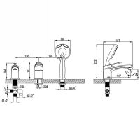Смеситель на борт ванны Lemark Luna LM4145C Хром — фото 2, Смесители на борт ванны