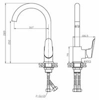 Смеситель для кухни ESKO Rio 519 Хром — фото 4, Смесители для кухни
