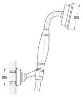 Ручной душ со шлангом и держателем CEZARES LIBERTY-F-KD-01 — фото 2, Лейки для душа