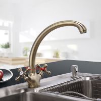 Смеситель для кухни Haiba HB4219-4 Бронза — фото 3, Смесители для кухни