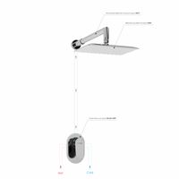 A12031 Встраиваемый комплект для душа с верхней душевой насадкой — фото 3, Встраиваемые душевые комплекты