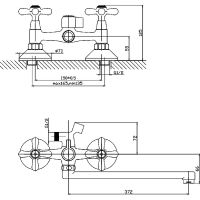 Товар: Смеситель для ванны ESKO Vienna VN 31-2 универсальный Хром - фото 2 Смеситель для ванны ESKO Vienna VN 31-2 универсальный Хром — фото 2, Смеситель для ванны
