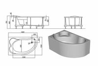 Акриловая ванна Kolpa San Amadis 160х100 R 567320 без гидромассажа — фото 2, Акриловые ванны