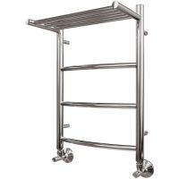 Водяной полотенцесушитель Point Афина PN04146P П3 400x600 с полкой Хром — фото 1, Водяные полотенцесушители