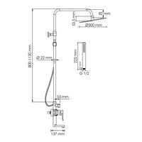 Товар: A166.116.137.010.CH Душевой комплект со смесителем - фото 3 A166.116.137.010.CH Душевой комплект со смесителем — фото 3, Душевые стойки