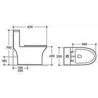 Унитаз моноблок Azario Terni AZ-8618 с бачком и сиденьем Микролифт — фото 4, Напольные унитазы