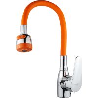 Смеситель для кухни Melodia della vita Ostessa MDV40616Orange Хром Оранжевый — фото 1, Смесители для кухни