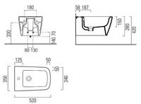 Биде GSI Nubes 9665111 подвесное Белое — фото 2, Биде