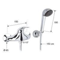 Товар: Смеситель для душа Remer Giga Four G39 Хром - фото 2 Смеситель для душа Remer Giga Four G39 Хром — фото 2, Смеситель для душа