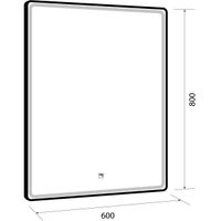 Товар: Зеркало POINT, 60x80 см, сенсорный выключатель, LED-подсветка - фото 5 Зеркало POINT, 60x80 см, сенсорный выключатель, LED-подсветка — фото 5, Зеркала в ванную комнату