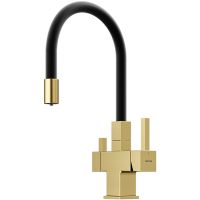 Смеситель для кухни Sancos Arno SC4005BG Золото брашированное Черный — фото 1, товары