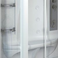 Душевая кабина Radomir Диана 3 140x108 1-05-1-0-0-0660 с баней профиль Белый стекло прозрачное — фото 3, Душевые кабины