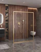 Душевой уголок CEZARES MOLVENO-AH-12-140/90-C-BORO-IV — фото 1, Прямоугольные душевые уголки