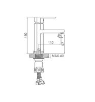 Смеситель для раковины Accoona H205 A96205 Нержавеющая сталь — фото 5, Смесители для раковины