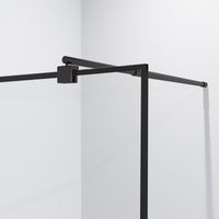 Душевая перегородка Niagara Eco NG-552-90BLACK (90х190) черный,стекло клетка,1 место — фото 4, Душевые перегородки