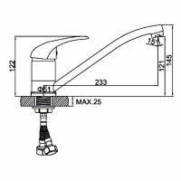 Товар: Смеситель для кухни Ledeme H02-B 4902-B Хром - фото 2 Смеситель для кухни Ledeme H02-B 4902-B Хром — фото 2, Смесители для кухни