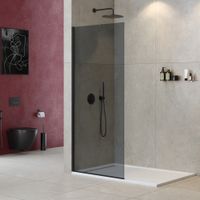 Душевая перегородка универсальная LIBERTA-L-1-TB-110-GR-NERO — фото 1, Душевые перегородки