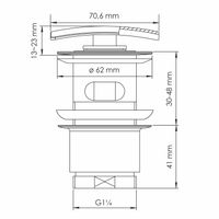 Товар: A165 Донный клапан Push-up - фото 2 A165 Донный клапан Push-up — фото 2, Донные клапаны