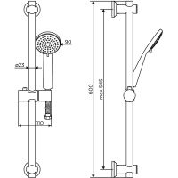 Душевой гарнитур Dorff Logic D0103000SS Нержавеющая сталь — фото 2, Душевые гарнитуры
